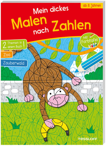 Affe, Zebra oder Flaschengeist? Auf den ersten Blick lässt sich nur erahnen, welches Motiv sich in dem Wirrwarr aus Linien und Formen verbirgt. Kein Problem für „Malen nach Zahlen“- Fans ab 8 Jahren. Denn die nummerierten Felder machen das Ausmalen kinderleicht. Einfach die Felder entsprechend ihrer Zahl kolorieren und nach und nach kommen die abwechslungsreichen, anspruchsvollen Motive zum Vorschein. Die Farbtafel im Umschlag lässt sich ausklappen und sorgt so dafür, dass die kleinen und großen Künstler die Zuordnung der Farben immer im Blick haben. Einem Erfolgserlebnis beim Malen steht so nichts mehr im Wege.