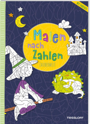 Ob Einhörner, Hexen, Elfen oder Meerjungfrauen: In diesem magischen "Malen nach Zahlen"- Heft sind alle fantastischen Motive vereint. Durch Ausmalen der verschiedenen Farbfelder finden die Kinder heraus, welches Motiv sich auf der Seite verbirgt. Eine kleine Hilfe in Form einer ausklappbaren Farbtafel findet sich im Umschlag wieder. So entstehen fantastische Kunstwerke mit Überraschungseffekt. Geeignet für Mädchen und Jungen ab 8 Jahren.