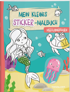 Bezaubernde Meerjungfrauen, bunte Fische, niedliche Schildkröten und viele weitere hübsche Motive lassen die Unterwasserwelt lebendig werden. Der Hintergrund ist farbig, die Nixen und ihre tierischen Freunde können mit Buntstiften und den zugehörigen Stickern kreativ gestaltet werden. Ganz nebenbei fördern Ausmalen und Stickern spielerisch die Konzentration und die Feinmotorik. Eine abwechslungsreiche Beschäftigung für Kinder ab 4 Jahren.