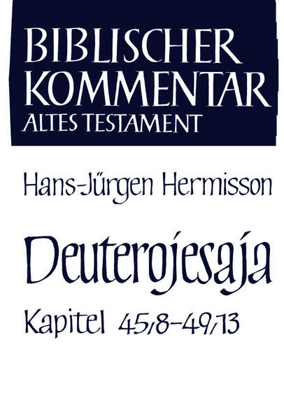 Der Biblische Kommentar Altes Testament ist ein umfassend und ausführlich angelegter wissenschaftlicher Gesamtkommentar zum Alten Testament, an dem bedeutende Wissenschaftler seit Jahren arbeiten-er repräsentiert den aktuellen Forschungsstand. Fertiggestellt wird er 24 Bände umfassen. Dieses Vorhaben erfordert verschiedene Erscheinungsformen und Bezugsmöglichkeiten: Die Kommentare erscheinen in Einzellieferungen über einen längeren Zeitraum und nach Fertigstellung als Bandausgabe. Regelmäßig und somit in kürzeren Abständen erscheinen Einzellieferungen, die in Fortsetzung zu beziehen sind, und zwar entweder als Fortsetzungsbezug auf das Gesamtwerk oder als Fortsetzungsbezug auf Einzelbände.