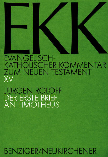 Die hier vorliegende erste große wissenschaftliche Auslegung des 1. Timotheusbriefes in deutscher Sprache seit mehr als zwei Jahrzehnten setzt diese Forschungssituation voraus. Sie versteht die Pastoralbirefe als ein Schirftencorpus der dritten christlichen Generation, das Paulus in einer veränderten Situation neu zum Sprechen bringen und ihn so der Kirche als verbindlichen apostolischen Lehrer erhalten will. Dabei wird deutlich, dass diese Briefe ein wichtiges Stück der frühen Wirkungsgeschichte der paulinischen Theologie sind, durch das die spätere kirchliche Paulusrezeption weitgehend geprägt wurde. Die ausführlichen traditionsgeschichtlichen Analysen weisen detailliert nach, welche paulinischen Texte und Themen der Verfasser-ein Mitglied der kleinasiatischen Paulusschule um die Wende vom 1. zum 2. Jahrhundert-aufgenommen und in welcher Richtung er neue interpretatorische Akzente gesetzt hat. Damit gewinnt der 1. Timotheusbrief eine überraschende Aktualität. Er will von der paulinischen Tradition her Antworten auf Fragen geben, die die Kirche seither immer wider beschäftigt haben udn die für uns heute besonders brennend geworden sind: Wie kann die Kirche in veränderten Situationen die Identität mit ihrem apostolischen Ursprung wahren? Wie soll sie ihren Auftrag gegenüber einer nichtchristlichen Gesellschaft und deren Lebensformen bestimmen? Besonders eindringlich behandelt J. Roloff die Probleme des Amtsverständnisses und der Ordination. Er will damit einen Beitrag zu einem der kritischsten Punkte der gegenwärtigen ökumenischen Diskussion leisten.