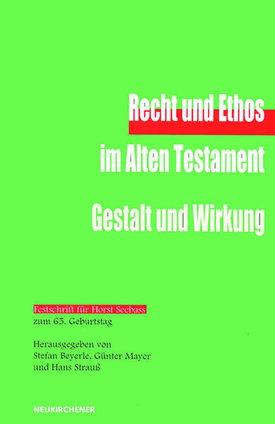 Was meint das Alte Testament, wenn es formuliert: Auge um Auge, Zahn um Zahn ...? Wie kann Gott von Abraham die Opferung Isaaks fordern? Wie ist das Liebesgebot im Zusammenhang des Alten Testaments zu verstehen? An welchen Geboten und Verboten orientierten sich die Zeitgenossen Jesu? Diese und weitere Fragen behandeln die vielfältigen Beiträge des Horst Seebass zum 65. Geburtstag gewidmeten Sammelbandes. Dabei stehen sowohl konkrete juristische Probleme als auch allgemeine Fragen zu Gestalt und Wirkung des alttestamentlichen Rechts zur Debatte. Der vorliegende Band gewährt einen umfassenden Einblick in die gegenwärtige Diskussion.