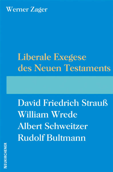 Liberale Theologie ist wieder im Gespräch in den verschiedenen Disziplinen evangelischer Theologie. Angesichts dieser veränderten Diskussionslage wollen die hier vorgelegten Studien über David Friedrich Strauß, William Wrede, Albert Schweitzer und Rudolf Bultmann zum einen einen Beitrag zur theologiegeschichtlichen Aufarbeitung liberaler Exegese des Neuen Testaments leisten und zum anderen Impulse vermitteln, wie an deren Einsichten und Intentionen heute angeknüpft werden kann.