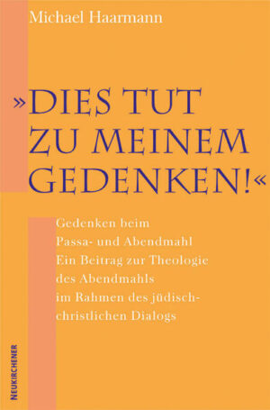 In der jüdischen Passa-Haggada wird deutlich, wie das Gedenken beim Passamahl Zeiten und Generationen übergreift: »In jeder Generation soll jeder Mensch sich so betrachten, als sei er selbst aus Ägypten ausgezogen.« Diese Dynamik und Weite des Gedenkens soll für das Abendmahl, das nach dem neutestamentlichen Zeugnis unlöslich mit dem Passamahl verbunden ist, (wieder) erschlossen werden. Im Mittelpunkt der Untersuchung steht dabei die Abendmahls-Weisung Jesu »Dies tut zu meinem Gedenken!«