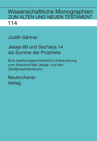 Wie ist der Abschluss des Jesaja- und des Zwölfprophetenbuches gestaltet worden? Antworten auf diese auch kanontheologisch wichtige Fragestellung geben Jesaja 66 und Sacharja 14. Beide Texte erweisen sich als schriftprophetisch konzipierte Summe und spiegeln den über Jahrhunderte gewachsenen und facettenreichen Entstehungsprozess der beiden großen prophetischen Korpora in traditionsgeschichtlicher Gemeinsamkeit (Zions- und Völkerthematik) und buchspezifischer Differenz wider. Aus der Perspektive dieser beiden Buchabschlüsse wird neu nach den Konsequenzen für die Entstehung des Jesaja- und des Zwölfprophetenbuches gefragt.