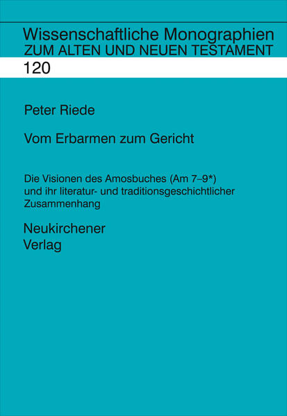 Die Visionen des Amosbuches entfalten in fünf Bildern des Unheils eine stetig wachsende Bedrohung. Gleichzeitig führen sie verschiedene Stadien der Begegnung zwischen Gott und Prophet vor Augen. Erreicht der Prophet in den ersten beiden Visionen durch sein Einschreiten eine Zurücknahme des Unheils, so enden die dritte und die vierte mit einem Gerichtswort. Die fünfte Vision schließlich zeigt, wie das Gericht eintritt. Ziel der Studie ist es, die kompositionellen, motiv- und traditionsgeschichtlichen Zusammenhänge des Visionszyklus herauszuarbeiten.