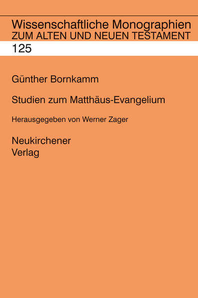 Günther Bornkamm gilt innerhalb der neutestamentlichen Wissenschaft als Begründer der redaktionsgeschichtlichen Methode, die er speziell auf das Matthäus-Evangelium angewandt hat. Der vorliegende Band enthält im ersten Teil sämtliche Aufsätze Bornkamms zum Matthäus-Evangelium sowie im zweiten Teil insgesamt acht Studien, die dem unvollendet gebliebenen Matthäus-Kommentar des Heidelberger Neutestamentlers entnommen sind. Eingeleitet wird der Sammelband durch eine Einführung von Werner Zager.