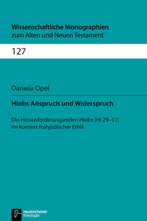 Mit den Herausforderungsreden Hiobs (Hi 29-31) wird innerhalb des Hiobbuches die Frage nach Gottes Gerechtigkeit im Hinblick auf das Leid des frommen und rechtschaffenen Hiobs auf den Höhepunkt geführt. Im Fokus der Studie stehen die Ausgestaltung und Begründung von Hiobs Ethos sowie dessen literar- und zeitgeschichtliche Verortung und Funktion für die Theologie des Hiobbuches. Des Weiteren werden anhand der griechischen und syrischen Übersetzung von Hi 29-31 Veränderungen in Hiobs Ethos angesichts sich wandelnder historischer Gegebenheiten dargestellt und schließlich ein Vergleich mit den Ethos-Konzeptionen von Ben Sira und 1Q/4Q Instruction als Beispiele frühjüdischer Weisheit vorgestellt.