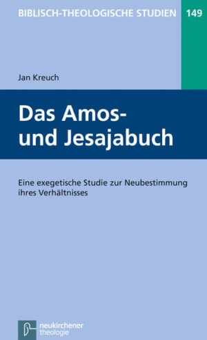 Die vorliegende Studie stellt sich die Aufgabe, von den Texten des Amos und Jesajabuches ausgehend dem Verhältnis von Amos und Jesaja nachzugehen. Sie nimmt dabei nicht nur die historischen Personen Amos und Jesaja in den Blick, sondern auch das Verhältnis des Amos- und Jesajabuches. So wird die Perspektive geweitet auf die Wahrnehmung der Prophetenbücher in ihrer diachronen Schichtung. Die Studie kommt zu einem von der bisherigen Forschung abweichenden, weithin negativen Ergebnis: Für den historischen Propheten Jesaja lassen sich keine Bezugnahmen auf Amos nachweisen und auch in der weiteren Literaturgeschichte der beiden Bücher sind kaum Bezüge aufeinander zu beobachten.