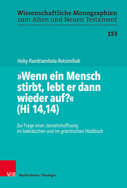 Regarding the Hebrew book of Job as well as concerning the Greek version, there has been much debate on the controversial question of an afterworld and the hope for resurrection. Yet a monograph looking into this topic in such depth remained unseen. Compared to other studies, this thesis stands out due to its efforts of understanding the main texts according to its original intents. The author discusses the topic also from the points of view of history of religion, history of tradition, and history of theology. The results of this convincing analysis are an important contribution to understanding the biblical idea of resurrection.