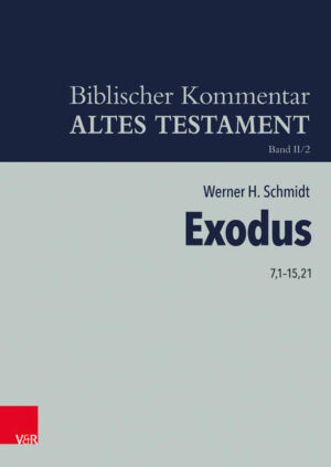 Nach Abschluss der vierten Lieferung der Band II/2 aus der Feder von Werner H. Schmidt jetzt als Gesamtausgabe: Die Plagenerzählungen proklamieren die Macht des einen Gottes über die Natur auch im fremden Land. Trotz der „Verstockung“ behält der Pharao den freien Willen, wählt von sich aus „Magier“, Gegenspieler, die sich im Laufe der Handlung aber als unterlegen erweisen. In diesem Geschehen spiegelt sich auch eine Auseinandersetzung mit den Göttern Ägyptens. Aus alttestamentlicher Überlieferung, etwa vom Passa, übernimmt christlicher Glaube die Bindung an die Geschichte: „zum Gedächtnis“. Sind die sog. Identifikationsformeln „Das ist …“ Vorformen der Abendmahlsworte? Nach den verschiedenen Fassungen von Ex 14 führt den Krieg Gott allein. Gottes Wirken und menschliches Handeln werden unterschieden.