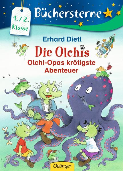 Ab ins Bett! Es ist Abend, aber die Olchi-Kinder sind noch putzmunter. Nicht mal Olchi-Mamas Einschlaflied bringt sie zur Ruhe. Da beginnt Olchi-Opa krötiges Olchi-Garn zu spinnen und erzählt von damals, als er Taucher-Olchi in der Tiefsee war, Astronauten-Olchi im Weltraum und Seefahrer-Olchi auf dem Ozean. Und er erzählt von seinem legendären Langschlaf-Rekord. Den wollen die Olchi-Kinder natürlich brechen. Große Abenteuer für kleine Lesestarter.