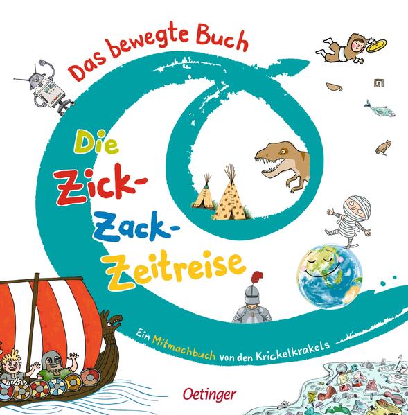 Komm mit auf eine Reise durch die Zeit! Öffne das Buch und los geht's! Rette den kleinen Dino vor dem gefräßigen T- Rex. Löse das Rätsel der Pyramide in Ägypten und hilf dann den Wikingern beim Schiffsbau. Fertig? Aber die Reise geht noch viel weiter, und es warten tausend Abenteuer auf dich. Drehen, klopfen, pusten - der neue kreative Kinder- Mitmachspaß der Krickelkrakels entführt in fremde Länder und andere Zeiten.