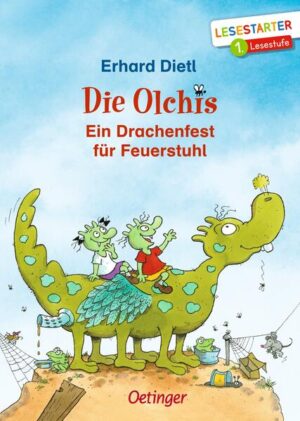 Die Olchis planen ein Fest: Ein Hoch auf alle Geburtstagsdrachen. Die Olchis machen sich Sorgen um Feuerstuhl, ihren Hausdrachen. Warum nur ist er so traurig? Um ihn aufzuheitern, planen sie ein großes Geburtstagsfest mit allen Drachenfreunden von Feuerstuhl. Auf der Gästeliste stehen nicht nur der rote Rochus und der blaue Blasius, auch das chinesische Drachenmädchen Lauch- Fang ist eingeladen. Wenn das mal keine oberolchige Feier wird! Krötiger Geburtstagsspaß von Erhard Dietl für alle Erstleser ab sechs Jahren sowie Fans von Drachen und den Olchis. Die Lesestarter von Oetinger motivieren auch leseschwache Kinder zum Lesen. Wie? Mit bekannten Autoren, starken Charakteren und populären Themen, die Kinder im Alter von fünf bis zehn Jahren begeistern. Und mit vielen Bildern, Spielen und Leserätseln. So einfach ist Lesenlernen mit den Olchis: Liebenswerte Figuren, einfache Texte, und beliebte Themen motivieren und machen Spaß.