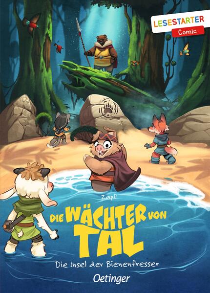 Entdecke mit "Die Wächter von Tal. Die Insel der Bienenfresser" ein spannendes Comic- Abenteuer, das junge Leserinnen in die faszinierende Welt von Tal entführt. Begleite Talis, Alva, Will und Sam auf ihrer mutigen Reise mit einem selbstgebauten Floß zur mysteriösen Bärserker- Insel, wo ein unerwarteter Honig- Streit zwischen zwei Bärenstämmen tobt. Dieses Buch von Zapf steckt voller Humor, Spaß und Action und verwebt geschickt Elemente von Fantasy, Freundschaft und Abenteuer. Mit seiner großen Schrift und den lebendigen Bildern ist es die perfekte Wahl für Erstleser*innen, die gerade beginnen, die Freude am eigenständigen Lesen zu entdecken. Mit "Die Wächter von Tal. Die Insel der Bienenfresser" erhalten junge Leser*innen nicht nur ein Buch, sondern einen Schatz, der das Lesenlernen zu einem spannenden und belohnenden Abenteuer macht. Ideal für Erstleser*innen: Speziell entwickelt für Leseanfänger*innen mit großer Schrift und einer ausgewogenen Text- Bild- Verteilung, um das Lesen zu erleichtern und zu fördern. Motiviert zum Lesen: Durch eine spannende Geschichte und humorvolle Illustrationen wird selbst der größte Lesemuffel begeistert, Seite für Seite zu entdecken. Fördert wichtige Werte: Thematisiert Freundschaft, Zusammenhalt und den Mut, für das Richtige einzustehen, und regt zum Nachdenken über Umwelt und Natur an. Lehrreich und unterhaltsam: Neben dem Spaß am Abenteuer lernen Kinder wichtige Leseund Verständnisfähigkeiten, die in der Schule und darüber hinaus nützlich sind. Geeignet ab 6 Jahren: Ein hervorragendes Geschenk für Kinder im Grundschulalter, insbesondere zur Einschulung oder als Belohnung für kleine Leseerfolge. Unterstützt die Leseförderung: Hilft, die Lesekompetenz spielerisch zu verbessern und ein Fundament für lebenslange Lesegewohnheiten zu legen. Fantasy- Abenteuer: Entführt in eine magische Welt voller fantastischer Kreaturen und lehrt, dass auch kleine Helden Großes bewirken können. Diversität und Inklusion: Mit Charakteren, die Jungen und Mädchen gleichermaßen ansprechen und starke weibliche und männliche Vorbilder bieten. Einfacher Einstieg ins eigenständige Lesen: Durch kurze Sätze und viele Bilder ideal für Kinder, die gerade erst mit dem Lesen beginnen. Belebt die Fantasie: Regt die Vorstellungskraft an und inspiriert Kinder, ihre eigenen Abenteuer zu träumen und zu erzählen.