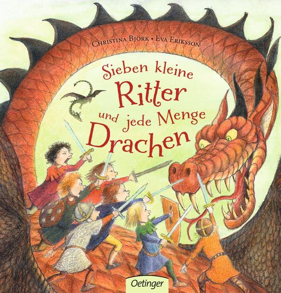 Für Jungs mit Köpfchen! Sieben kleine Drachenkämpfer. Es waren einmal kleine Ritter, die hießen Artus, Siegfried, Tristan oder Georg. Später wurden aus ihnen berühmte und tapfere Recken. Doch vor Drachen hatten sie schon als Kinder keine Angst, und die Drachen mussten sich vor ihnen in Acht nehmen! Denn die kleinen Ritter kämpfen mit allen Mitteln: mit Schwertern, mit Harfenmusik, sogar mit gebratenen Hühnchen und Sahnebonbons. Das neue Bilderbuch von Eva Eriksson und Christina Björk ("Sieben kleine Prinzessinnen und jede Menge Drachen") erzählt die Kindheitsabenteuer von sieben berühmten Rittern, darunter Artus, Parzival und Tristan. Ideal als Drei- Minuten Gutenachtgeschichten.