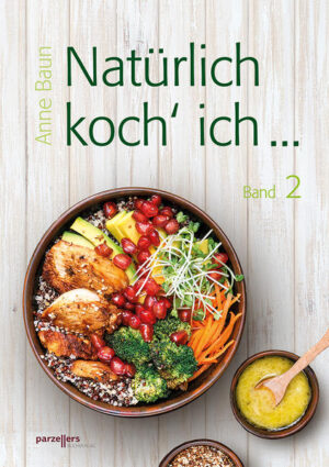 Natürlich koch‘ ich - Runde zwei: Auch im Nachfolgeband stehen bei Journalistin und Hobbyköchin Anne Baun wieder saisonale Rezepte ohne Schnickschnack im Vordergrund. Ob Spargelrisotto, Kürbispasta, selbstgemachter Eistee oder Wintergemüse aus dem Ofen, ob Frühstück, Mittag- oder Abendessen, ob Getränk, Dessert oder Gebäck: Es gibt kein Rezept, das nicht bloß den Genuss, sondern auch gesunde Inhaltsstoffe zu bieten hat. Denn auch in unserer hektischen Zeit ist es überhaupt kein Problem schnell, gesund und lecker zu kochen. Tütensuppen und Tiefkühlpizza sind nämlich immer noch verboten…