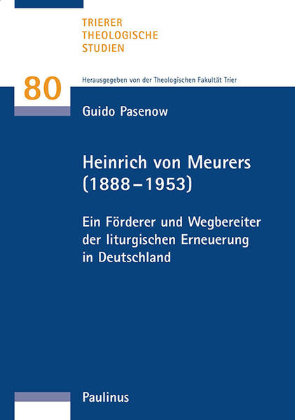 Die Liturgiereform ist „die sichtbarste Frucht“ (Papst Johannes Paul II.) des Zweiten Vatikanischen Konzils. Dass ihre Leitlinien über Jahrzehnte heranwachsen und reifen konnten, ist das Verdienst der Liturgischen Bewegung. Zahlreiche Einzelinitiativen auf diözesaner, nationaler und internationaler Ebene bahnten der Konstitution Sacrosanctum Concilium den Weg. Diese Untersuchung wirft einen Blick auf das Bistum Trier in den Jahren 1935 bis 1951. Zusammen mit seinen Mitarbeitern Johannes Wagner und Balthasar Fischer gelang es Generalvikar Heinrich von Meurers (1888-1953), die Diözese zu einem pastoralliturgischen Zentrum zu machen und Impulse zu geben, die weit über die Bistumsgrenzen hinaus Beachtung fanden. Ein besonderes Augenmerk gilt dem wissenschaftlichen Werdegang dieses gottesdienstlichen Pioniers