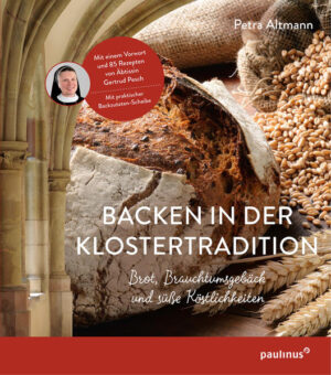 Eine Backstube gehörte früher zu jedem Kloster. Als Selbstversorger stellten die Konvente sämtliche Backwaren her, die dort verzehrt wurden, insbesondere das Brot, aber auch Kuchen, süße Teilchen, Plätzchen und feine Patisserien. Vor allem rund um die großen Kirchenfeste ließ man sich in den klösterlichen Backstuben etwas Besonderes einfallen, um mit Genuss das Leben zu versüßen. Die Klosterexpertin Dr. Petra Altmann gibt Einblick in die klösterliche Backtradition, garniert mit Legenden und Geschichten rund um die Entstehung vieler Backspezialitäten. Der umfangreiche Rezeptteil mit 85 der beliebtesten und bisher unveröffentlichten Rezepte aus der Backstube der Zisterzienserinnenabtei Oberschönenfeld im schwäbischen Gessertshausen zeigt, wie man herzhafte und süße Backwaren nach alter Klostertradition auch zu Hause fertigen kann.