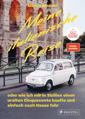 Bella Italia ganz anders - erzählt anhand eines Roadtrips der besonderen Art Dieses Buch handelt von der Verwirklichung eines lange gehegten Traums: Mit einem uralten Fiat Cinquecento – vier kleine Reifen, ein Lenker und nicht einmal 20 PS – fährt der Reporter Marco Maurer von Sizilien, dem südlichsten Ende Italiens, nach Deutschland. Tausende Kilometer weit, Meere links und rechts liegen lassend, Berge überquerend, eine Reise gegen die Schnelllebigkeit unserer Zeit. Auf seiner Fahrt über Landstraßen, durch Dörfer und Städte, macht der Autor immer wieder Halt, um Oliven- und Safranbauern, Ordensschwestern und Pastahersteller, Cafébesitzerinnen und Pizzabäcker, Köchinnen und Mechaniker, Großväter und Mütter kennenzulernen, ihren Geschichten zuzuhören und mit ihnen zusammen zu essen. Seine Reise führt ihn zudem immer wieder in die Vergangenheit, in das verloren geglaubte Dorf seiner Großmutter – wodurch er auch Italien immer näher kommt und am Ende eine überraschende Entdeckung macht. Begleitet vom Fotografen und Pulitzer-Preisträger Daniel Etter, führt die Reise in ein faszinierendes Panorama des ursprünglichen Italiens, das Touristen normalerweise verschlossen bleibt. Und weil es zu Italien einfach dazugehört, wird das Buch durch Rezepte ergänzt, die das Autoren-Fotografen-Duo in den Küchen seiner italienischen Gastgeber einsammelte.