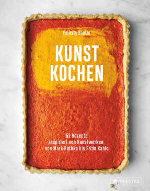 Kochen nach Kunstwerken! Das ist Kunstgenuss im wahrsten Sinne des Wortes: Ein abstraktes Gemälde von Lee Krasner verwandelt sich in einen bunten Gemüsesalat, ein verschneiter Heuhaufen von Claude Monet in ein puderzuckerbestäubtes Frühstücksmuffin und Andy Warhols berühmte Suppendosen zu einer knusprigen Tomaten-Mozzarella-Galette. Dieses besondere Kochbuch versammelt 52 Rezepte, die von Meisterwerken der Kunst inspiriert sind. Dafür hat Felicity Souter das Leben von Künstlerinnen und Künstlern aus Vergangenheit und Gegenwart erforscht und faszinierende Anekdoten über deren kulinarische Vorlieben und Gewohnheiten aufgedeckt. Die daraus entwickelten Rezepte für Vorspeisen, Hauptgerichte, Beilagen, Desserts und Getränke sind jeweils einem Kunstwerk nachempfunden, darunter Werke von Marina Abramović, Jean-Michel Basquiat, Louise Bourgeois, Salvador Dalí, Frida Kahlo, Henri Matisse, Georgia O'Keeffe und Pablo Picasso. Wunderschöne Foodfotos und hochwertige Reproduktionen zeigen die verblüffende Ähnlichkeit zwischen all den Köstlichkeiten und ihren künstlerischen Vorlagen. So werden die einfach nachzukochenden Rezepte selbst zu appetitlichen Kunstwerken und garantiertem Augenschmaus auf dem Esstisch.