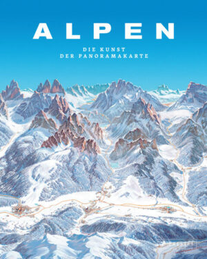 Die Alpen in spektakulären Panoramakarten, jetzt als Sonderausgabe Der Band präsentiert Panoramakarten von den 1950er-Jahren bis heute aus allen Alpenregionen, von den slowenischen Karstalpen bis zur Hochgebirgsregion um den Montblanc. Faszinierende Winterdarstellungen, in denen die spezielle Topografie der Landschaft durch den Schnee besonders hervorgehoben wird, stehen neben nicht minder detailreichen Sommerkarten. Im Zeitalter von Photoshop und GPS üben handgezeichnete Panoramakarten eine ganz besondere Anziehungskraft aus. Die Bilder entstehen auf der Grundlage von Panoramafotografien, die zumeist von den Kartenzeichnern selbst aus dem Hubschrauber aufgenommen werden. Ursprünglich als Grundlage für Skikarten gedacht, entwickelten sich diese Panoramen zu eigenständigen Kunstwerken, die bei Vertretern der älteren Generation Erinnerungen an die großen Kartentafeln im Geografieunterricht wecken und den nachfolgenden ›Digital Natives‹ eine ganz neue Perspektive auf die Welt eröffnen.