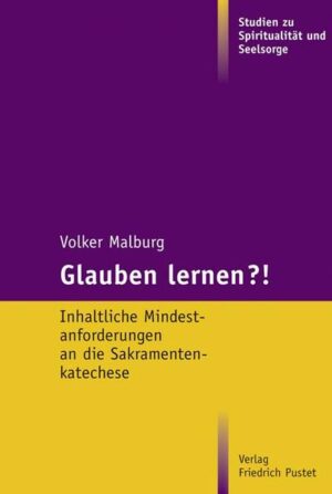 Die neue Reihe Studien zu Spiritualität und Seelsorge bietet ein Forum für Arbeiten aus den Bereichen Pastoraltheologie und Theologie der Spiritualität. Neben dem wissenschaftlichen Anspruch zeichnet vor allem der enge Bezug zur heutigen Seelsorgepraxis die jeweiligen Themen aus. Herausgegeben wird die Reihe von den Professoren Andreas Wollbold (München) und Peter Schallenberg (Paderborn). Der erste Band widmet sich der Sakramentenpastoral, ausgehend von der These, dass in den letzten Jahrzehnten die wesentlichen katechetischen Inhalte vernachlässigt wurden. Anhand römischer Dokumente skizziert Volker Malburg den Weg zu einer inhaltlichen Erneuerung, deren Notwendigkeit eine vom Autor durchgeführte Befragung im Dekanat Bad Kreuznach untermauert. Das Kirchenrecht, das Alte und Neue Testament sowie Schriften von Augustinus, Thomas von Aquin, Bellar-min und Joseph Ratzinger werden herangezogen, um die Hauptstücke der Katechese zu bestimmen. Ein Modellentwurf schlägt erste Handlungsschritte vor.