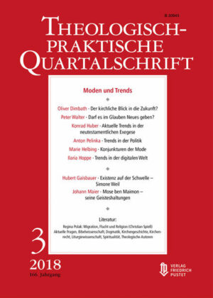 Heft 3/2018 Moden und Trends lenkt den Blick auf Fragestellungen, ob und in welcher Form von Trends beispielsweise in den Zusammenhängen von Wissenschaft zu sprechen ist und wie diese entstehen. Ebenfalls geht es der Frage nach, warum Moden immer wieder wechseln. Und ganz aktuell: Welche Trends zeigen sich in den sozialen Medien? Das Selbstverständnis von Individuen, Gemeinschaften und Gesellschaften speist sich maßgeblich aus der Erinnerung an Erlebtes, an Überliefertes, nicht selten auch Erlittenes. Wir erinnern uns allerdings nicht (nur) „einfach so“, sondern pflegen Erinnerung-und konstruieren bisweilen eine „Erinnerungskultur“. So greift es nicht zu weit, die jüdisch-christliche Tradition als Erinnerungsreligion oder eben Erinnerungskultur zu bezeichnen. Dieser Spur gehen die Beiträge in Heft 4/2018 nach: Erzählen und Erinnern.