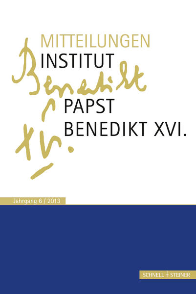 Die Rubrik „Quellen“ beginnt mit der letzten großen Ansprache von Papst Benedikt XVI. vor seinem Amtsverzicht. Die persönlichen Erinnerungen an das Zweite Konzil werden von einer umfassenden Interpretation begleitet. Hinzu kommen zwei bisher nicht veröffentlichte Texte. Der Amtsverzicht hat das theologische Werk von Joseph Ratzinger wieder neu in den Mittelpunkt gerückt. Rudolf Voderholzer setzt sich mit der bleibenden Bedeutung der Theologie Papst Benedikts auseinander. Darüber hinaus werden unter der Überschrift „Rezeption“ Beiträge von Marius Reiser, Ludwig Weimer, Achim Buckenmaier, Thorsten Paprotny, Michaela C. Hastetter, Hermann Jakobs und Manuel Schlögl zur Verfügung gestellt. Im Kapitel „Diskussion“ finden sich Rezensionen ausgewählter Titel zur Theologie Joseph Ratzingers sowie eine Liste mit zumindest bibliographisch erfassten Neuerscheinungen 2013. In „Das Institut in eigener Sache“ wird das Andenken zweier Theologen geehrt und Einblicke in die Arbeit des Instituts in Wort und Bild gegeben.