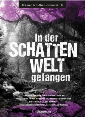 Seit dem Tod ihres Vaters ist Amara an nichts interessiert und genervt. Sie hat ständig Stress mit ihrer Mutter. Auf dem Weg zur Schule biegt sie ab in den Wald und entdeckt ein »glitzerndes Ding«. Nachdem sie es berührt hat, ist plötzlich die ganze Welt farblos und die Menschen haben ihre Freude verloren. Was ist passiert? Und wie soll sie aus der Situation herauskommen? Vielleicht können zwei Jungen helfen. Aber welcher von beiden – Alex oder Cem? Amaras Weg zurück in eine bunte Welt führt sie in lebensbedrohende Abenteuer. Dabei müssen sieben Rätsel aus einem verzauberten Buch gelöst werden. Gelingt es Amara, den Fluch der Schattenwelt wieder zu brechen? Ein Buchprojekt von Schülerinnen und Schülern der Klasse 8c der Oberschule In den Sandwehen, Bremen- Blumenthal gemeinsam mit Schreibtrainer Bas Böttcher. In Kooperation mit dem Literaturhaus Bremen.