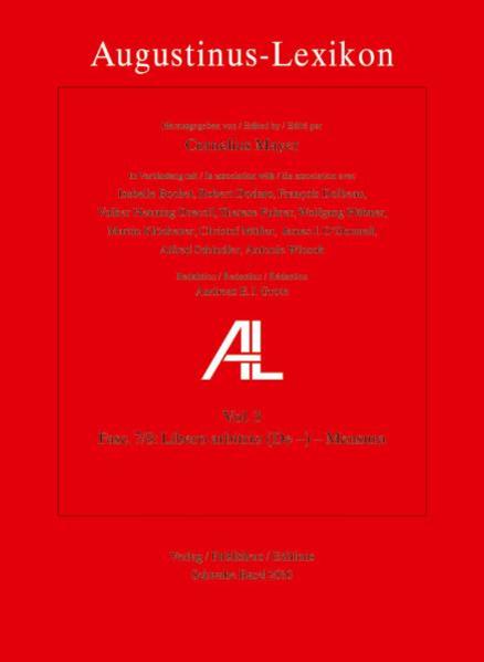 Liste der Lemmata, die im Doppelfaszikel 7/8 des dritten Bandes enthalten sind, sowie der Autoren des jeweiligen Beitrags: Libero arbitrio (De -) (N. Cipriani, Roma) Libertas ? Seruitus-libertas Liberum arbitrium (C. Müller, Würzburg) Libido (N. Cipriani, Roma) Licentius (D. Shanzer, Urbana, Ill., USA ) Lignum (G. Staab, Köln) Lingua (W. Hübner, Münster) Lingua graeca (B. Neuschäfer, Göttingen) Lingua hebraea (J. Dochhorn, Århus) Lingua latina (W. Hübner, Münster) Lingua punica (K. Jongeling, Leiden) Littera-spiritus (T.G. Ring , Würzburg) Litteras Petiliani (Contra -) (R. Dodaro, Roma) Locutio (C. Tornau, Würzburg) Locutiones (D. Weber, Wien) Locutionum modi (C. Tornau, Würzburg) Longinianus (P. Mastandrea, Venezia) Lumen, lux (M.-A. Vannier, Metz) Luna (W. Hübner, Münster) Lupus (A. Eisgrub, Hof) Luxuria (H.A. Gärtner, Heidelberg) Madauros (T. Lehmann, Berlin) Maeror, maestitia (B. Müller, Hamburg) Magia (A. Merkt, Regensburg) Magister, magisterium (T. Fuhrer, Berlin) Magistratus (K. Vössing, Bonn) Magistro (De -) (T. Fuhrer, Berlin) Maiestas (H.A. Gärtner, Heidelberg) Maledicere, maledictio (H.A. Gärtner, Heidelberg) Malum (H.J. Häring, Tübingen) Mani(chaeus) (J. van Oort, Nijmegen, Nederland / Pretoria, South Africa) Manichaei (V.H. Drecoll, Tübingen) Marcellinus, Flauius (V.H. Drecoll, Tübingen) Mare (A. Eisgrub, Hof) Maria et Martha (L.C. Seelbach, Dortmund) Maria uirgo et mater (R. Dodaro, Roma) Marius Mercator (E.M. Morales, San Miguel de Tucumán, Argentina & R. Dodaro, Roma) Marius Victorinus (V.H. Drecoll, Tübingen) Martha ? Maria et Martha Martyres, martyrium (M. Klöckener, Freiburg, Schweiz) Massa, massa damnata (G. Wurst, Augsburg) Materia, materies (M.-A. Vannier, Metz) Mathematici, -us (W. Hübner, Münster) Matrimonium (P.J.J. Geest, Utrecht/Amsterdam) Maximianistae, Maximianus (C. Weidmann, Wien) Maximianistis contra Donatistas (De -) (C. Weidmann, Wien) Maximianus episcopus Bagaiensis (C. Weidmann, Wien) Maximinum Arrianum (Contra -) (J.T. Lienhard, New York) Maximinus Arrianus (J.T. Lienhard, New York) Maximinus episcopus Sinitensis (F. Dolbeau, Paris) Mediator (mediatio) (G. Rémy, Metz) Medicina, medicus (I. Bochet, Paris) Mediolan(i)um (C. Sotinel, Paris) Medius locus (V.H. Drecoll, Tübingen) Melania (L.C. Seelbach, Dortmund) Melchisedech (M. Klöckener, Freiburg, Schweiz) Memoria (J.J. ODonnell, Washington, D.C.) Mendacio (De -) (A. Fürst, Münster) Mendacium (A. Fürst, Münster) Mendacium (Contra -) (A. Fürst, Münster) Mens (J. Brachtendorf, Tübingen) Mensura (L. Ayres, Durham, England)  