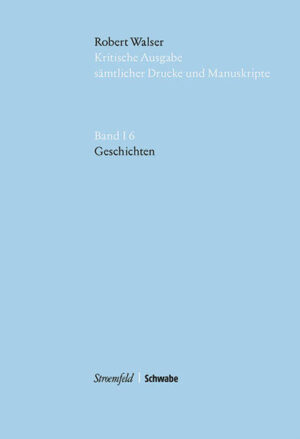 In der Sammlung Geschichten, erschienen 1914 und hier neu ediert, hat Robert Walser Texte zusammengestellt, die in seine schriftstellerischen Anfänge zurückreichen, in die Münchner und frühen Berliner Jahre. Er hatte sie zuerst in den Zeitschriften Die Insel, Freistatt, Neue Rundschau, Schaubühne und andernorts veröffentlicht. Sein erstes Prosastück Greifensee findet sich hier wieder, die Erzählung Simon. Eine Liebesgeschichte, die als frühe Skizze zu Geschwister Tanner gelesen werden kann, das Porträt Kleist in Thun und weitere Texte. Gemeinsam haben sie das experimentelle Spiel mit Sujets und Erzählweisen. Robert Musil hat ihnen eine «ungemeine Wortbeherrschung» bescheinigt, «in die man sich vernarren könnte».