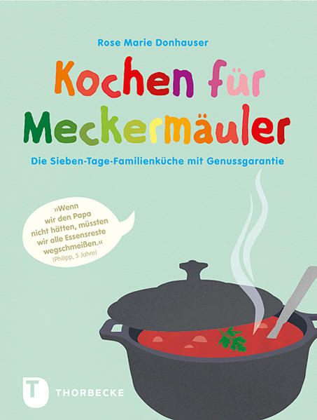 Frisch, frech und fröhlich - die »Meckermäuler« und deren Gaumen erziehen - das ist das Ziel dieses Buches. Mit Rezepten, die den Kindern Spaß machen - und auch den Eltern! Für Meckermäuler zu kochen, ist nicht immer einfach und bringt die Mutter oder de Vater oftmals an den Rand des Wahnsinns. Was also tun? Regeln aufstellen, damit nicht jeden Tag das Gemeckere von neuem losgeht? Bei Donhauser sieht die Woche für die Familie so aus: Montag ist Nudeltag, Dienstag ist Reistag, Mittwoch ist Kartoffeltag, Donnerstag ist Suppentag, Freitag und Samstag ist freie Auswahl für Kinder, Sonntag ist freie Auswahl der Eltern. So macht Essen der ganzen Familie Spaß! »Mama, schau mal, das Fleisch ist ermordet worden, es ist kaputt verhackt«. (Philipp, 5 Jahre alt, hat das erste Mal rohes Hackfleisch gesehen)