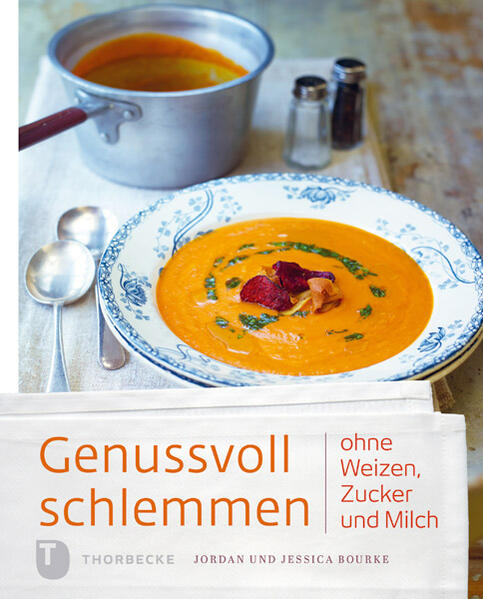 Weizen- oder Zuckerunverträglichkeit, Laktoseintoleranz - immer mehr Menschen sind gezwungen, auf bestimmte Nahrungsbestandteile zu verzichten. Was nicht heißt, dass sie auch auf Genuss beim Essen verzichten wollen! Jordan und Jessica Bourke beweisen, dass gesundes Essen nicht auf Kosten des Geschmacks gehen muss. Mit jahrelanger Erfahrung und viel Kreativität haben sie eine Vielzahl von Alternativen zu Weizen, Zucker oder Milch ermittelt, die alles andere als Ersatzlösungen sind: Agavensirup und Kokospalmzucker z. B. machen die Speisen süß, Dinkel- oder Reismehl verhelfen ihnen zu Leichtigkeit, während Sojasahne oder Reismilch für die cremige Konsistenz sorgen. So entstehen etwa herrlich dekadente Schokoladenbrownies oder Klassiker wie Lasagne, die ganz sicher nichts mit Verzicht zu tun haben.