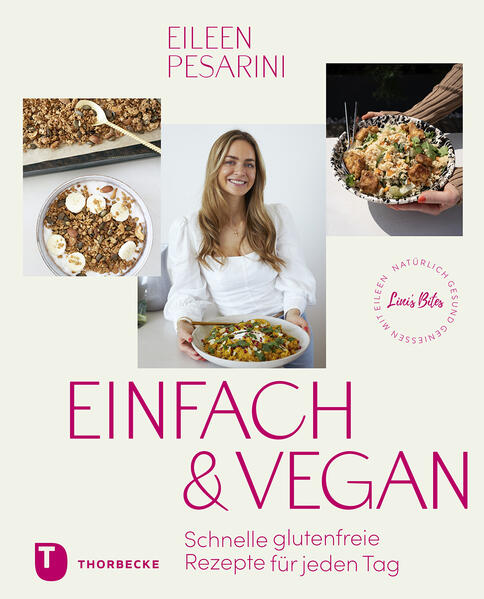 Eileen Pesarini zeigt uns in ihrem neuen Kochbuch, dass es spielend leicht ist, leckere Gerichte ohne Gluten und Industriezucker zuzubereiten. Ihre kreativen und schnellen Rezepten sind zudem abwechslungsreich und absolut alltagstauglich. Die Gründerin von Lini’s Bites, dem Online-Shop für gesunde Snacks, entwickelte nun mit viel Liebe und Begeisterung süße und herzhafte Gerichte, die zu 100 % vegan sind. Ihre besten und unkompliziertesten Rezepte für Frühstück, Mittagessen, Abendessen und Desserts hat sie nun in diesem Buch zusammengestellt.