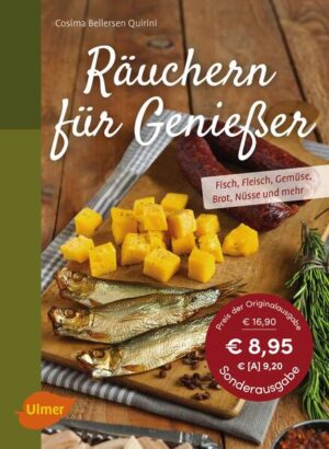 Lebensmittel werden seit Urzeiten geräuchert, um sie haltbar zu machen. Außer Fleisch, Wurst und Fisch können Sie auch Salz, Eier, Brot, Obst und Gemüse, Pilze, Käse, Samen und Nüsse und sogar Süßes räuchern. Und Sie benötigen dafür nicht unbedingt einen Räucherofen oder Räucherschrank, sondern Sie können auch im Grill, im Wok, im Tischräucherofen, der Räucherglocke oder einfach in der Keksdose räuchern - Cosima Bellersen Quirini stellt Ihnen alle Möglichkeiten vor. Ob kalt räuchern, warm räuchern oder heiß räuchern - probieren Sie es doch einfach aus.