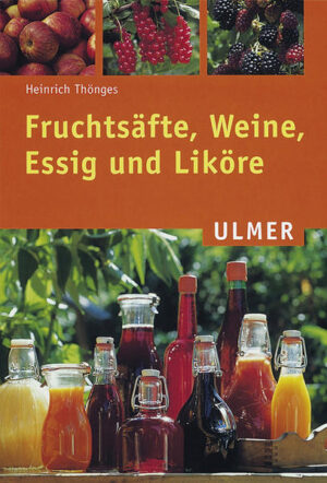 Obst und Beeren aus eigenem Anbau und Wildfrüchte aus dem Garten oder aus der Natur zu Saft, Wein, Likör zu verarbeiten, ist für die einen ein reizvolles Hobby, für andere eine wichtige Methode, Früchte zu verwerten. Der Autor zeigt in diesem Buch LEICHT ANWENDBARE UND ZUVERLÄSSIGE METHODEN der Saft- und Weinherstellung und beschreibt die verwendbaren Geräte. Für die Neuauflage hat der Autor die Texte gründlich überarbeitet und neue Erkenntnisse einfließen lassen. Neu ist auch ein KAPITEL ÜBER DIE ESSIGHERSTELLUNG, die auf ein stetig wachsendes Interesse bei Erzeugern und Verbrauchern stößt.