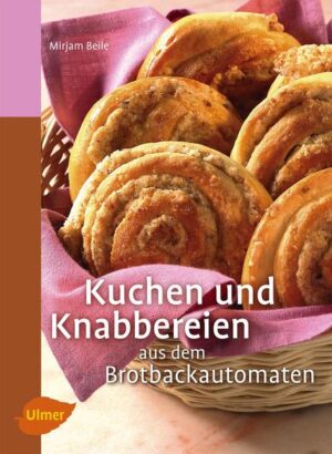 Backlust ohne Grenzen Gelingen garantiert: alle Rezepte wurden mehrfach erprobt Variieren erlaubt: viele Tipps für eigene Kreationen Süß und herzhaft: Backideen für jeden Geschmack Kann ein Brotbackautomat mehr als nur Brot? Und ob!Mirjam Beile stellt die neuesten Backideen für ihr liebstes Küchengerät vor: von verschiedensten Kuchen und Muffins über Brötchen und Bagels bis hin zu Calzoni und Knabberstangen. Da bleiben keine Wünsche offen, zumal sie viele Tipps für eigene Kreationen gibt. Ob süß oder herzhaft - die vielfältigen Ideen der Profi-Bäckerin begeistern!