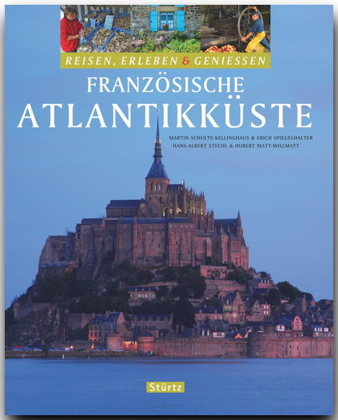 Die Französische Atlantikküste ist ein kulinarisches Wunderland: Die Normandie mit ihren idyllischen Ortschaften ist das Herkunftsgebiet des beliebten Camembert-Käse, die Bretagne, die auf der touristischen Beliebtheitsskala nach der Côte d’Azur den zweiten Platz behauptet, verführt mit deftigen bis süßen „Crêpes“ aus Buchweizenmehl. Außerdem kommt aus der Bretagne eine unentbehrliche Zutat für fast alle Speisen: Salz. Das „weiße Gold“ wird dort in Guérande in Salzgärten, den „marais salants“ gewonnen. In Bayonne im Gebiet Aquitaine wird der feinste Schinken Frankreichs hergestellt. Darüber hinaus liefert das Meer an der ganzen Küste delikaten Fisch – wie Goldbrasse, Seehecht, Steinbutt –, schmackhafte Krustentiere – wie Hummer, Riesenkrebse, Langusten – und Muscheln vom Feinsten: Austern, Seezungen, Jakobsmuscheln. Und was könnte zu einem guten Essen besser passen als ein wohlmundender Wein? Unter anderem ist das Tal der Loire reichlich mit Reben gesegnet. Die roten und weißen Weine bestechen durch ihre reiche Geschmackspalette. An den Hängen der Gironde, dem circa 100 Kilometer langen Mündungstrichter der Garonne, öffnet sich das Paradies des Bordeauxweins – zusammen mit dem Burgunder die unumstrittenen Könige unter den französischen Weinen. Neben Wein kann man sich außerdem weitere typisch französische Spirituosen schmecken lassen, wie Cognac, Armagnac und Calvados. Über 280 Bilder zeigen die schönsten Seiten der französischen Atlantikküste: die markanten Küstenlandschaften, die Weinberge des Bordeaux, die Bergwelt des Baskenlandes, die reichen Kulturschätze und vor allem die kulinarischen Besonderheiten der Region. Themenessays widmen sich dem weltberühmten Wein, Fisch und Austern, Cidre und Calvados… Dieser Bildband ist ein einzigartiges Porträt über dieses herrliche Land am Meer und lädt ein zum Reisen und Genießen. REISEN, ERLEBEN & GENIESSEN. ist eine Bildbandreihe, professionell fotografiert von renommierten Reisefotografen Bis zu 300 Bilder auf 128 großformatigen Seiten Alle wichtigen Sehenswürdigkeiten und kulinarischen Highlights der Region Ausführliche Bildunterschriften Farbige Übersichtskarte Detailliertes Register.