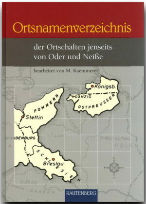 Alle Namen der Ortschaften jenseits der Flüsse Oder und Neiße sind sowohl deutsch, polnisch und russisch aufgeführt. Das Buch besteht aus zwei Abteilungen – deutsch-fremdsprachig/ fremdsprachig-deutsch – was das Auffinden der einzelnen Namen erleichtert. Bearbeitet wurde die ursprüngliche Sammlung noch einmal von Mag. Jur. M. Kaemmerer, staatliche geprüfte Dolmetscherin der polnischen Sprache. Das wichtige Nachschlagewerk wird bereits zum vierten Mal aufgelegt.