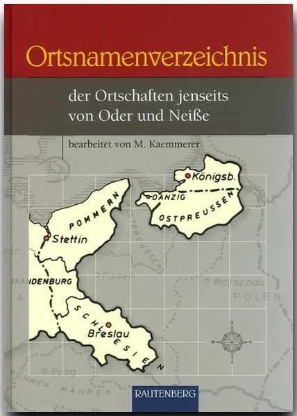 Alle Namen der Ortschaften jenseits der Flüsse Oder und Neiße sind sowohl deutsch, polnisch und russisch aufgeführt. Das Buch besteht aus zwei Abteilungen – deutsch-fremdsprachig/ fremdsprachig-deutsch – was das Auffinden der einzelnen Namen erleichtert. Bearbeitet wurde die ursprüngliche Sammlung noch einmal von Mag. Jur. M. Kaemmerer, staatliche geprüfte Dolmetscherin der polnischen Sprache. Das wichtige Nachschlagewerk wird bereits zum vierten Mal aufgelegt.