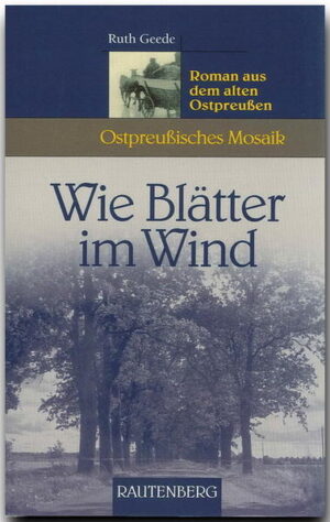 Wie Blätter im Wind: Der Roman von Ruth Geede schildert das einfache Leben der Katherine K., das so ohne Auffälligkeit begann wie das vieler ostpreußischer Menschen um 1900. Es war die Zeit als man in den Spinnstuben noch sang und zu Johanni über das Feuer sprang. Dann aber kam der Sog der großen Städte und riss auch Katherine mit. So spielt das Buch in einer Welt, die längst vergangen ist, erinnert an in Vergessenheit Geratenes und lässt ein Stück unvergessenes Ostpreußen wieder lebendig werden.