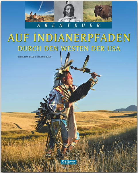 Auf Indianerpfaden durch den Westen der USA: eine abenteuerliche Reise auf historischen Spuren, die noch einmal die bewegte Vergangenheit der amerikanischen Pionierzeit zum Leben erweckt. Mit Sacajawea, der tapferen Shoshone-Indianerin durch die Rocky Mountains. Nur ihrer Umsicht und ihren Sprachkenntnissen hatten es die Entdecker Meriwether Lewis und William Clark zu verdanken, dass sie zwischen 1803 und 1805 auf ihrer langen Reise zum Pazifik nicht von feindlichen Indianern getötet wurden. Mit Chief Joseph und seinen Nez Perce durch mehrere Staaten in die Bear Paw Mountains von Montana, wo sich der Häuptling mit den Worten "Ich bin des Kämpfens müde" der US-Armee ergeben musste. Auf historischen Schlachtfeldern, in verfallenen Forts und an anderen Schauplätzen des großen Sioux-Krieges, auf den weiten Ebenen der High Plains, die heute noch genauso faszinierend wirken wie während der Indianerkriege. Mit den Comanchen durch das westliche Texas. Nicht nur bei Vollmond, dem berüchtigten "Comanche Moon", zogen sie auf den Kriegspfad bis nach Mexiko. Mit den Cheyenne nach Norden und den Navajo ins sagenhafte Monument Valley. Wie Geronimo, Mangas und Cochise durch die Wüsten des Südwestens. Auf historischen Pfaden durch die schönsten und faszinierendsten Landschaften des amerikanischen Westens: die Rocky Mountains mit ihren schneebedeckten Gipfeln, tiefen Schluchten und dichten Wäldern, die High Plains mit ihren scheinbar endlosen Ebenen und dem weiten Himmel, den Südwesten mit seinen rotbraunen Felsen und seinen Kakteenwüsten. Fotografiert von Christian Heeb und beschrieben von Thomas Jeier, beide ausgewiesene Kenner der Kultur und Geschichte der nordamerikanischen Indianer und seit vielen Jahren auf diesen Pfaden unterwegs. ABENTEUER... ist eine Reise-Bildband-Reihe, professionell fotografiert von renommierten Reisefotografen Bis zu 300 Bilder auf 128 großformatigen Seiten Alle wichtigen Sehenswürdigkeiten, grandiose Natur- und Tieraufnahmen Spannende Erlebnisse zu Land und Leuten hautnah erzählt Ausführliche Bildunterschriften Farbige Übersichtskarte Detailliertes Register