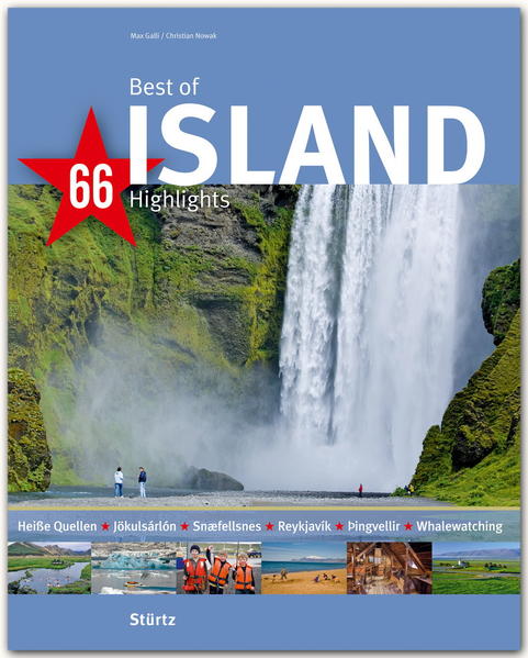 Island ist ein Land der Extreme, das von dem ständigen Wechselspiel von Feuer und Eis geformt und geprägt wird. Obwohl sich die Insel schon vor knapp 20 Millionen Jahren aus dem Meer erhob, sind die feurigen Kräfte im vulkanischen Untergrund noch immer nicht mit der Gestaltung ihres Meisterwerks fertig. Erst 2010 demonstrierte der Eyjafjallajökull seine Kraft in einem Ausbruch, der den Flugverkehr in weiten Teilen Nord- und Mitteleuropas lahmlegte. Kein Wunder also, dass in den Herzen der Isländer angesichts der wilden Natur, der meterhohen Wasserfälle, dampfenden Geothermalgebieten und rauer Fjorde der Glaube an eine übernatürliche zweite Bevölkerungsgruppe der Insel fest verwurzelt ist. Der Band der Reihe „66 Highlights“ beleuchtet 66 sehenswerte Ziele dieses ursprünglichen und vor Kraft strotzenden Landes: Dazu gehören neben den launischen Geysiren bei Haukadalur und dem im Sonnenlicht golden schimmernden Gulfoss auch die heißen Quellen des schönen Landmannalaugar und die Gletscher- und Flusslandschaft im Skaftafell-Nationalpark. Die vor Leben pulsierende Hauptstadt Reykjavík oder Akureyri, das Herz des Nordens, sorgen für das kulturelle Gegengewicht zur allumgebenden Natur der Insel. Geschichtsinteressierte zieht es nach Þingvellir, wo 930 der erste Althing abgehalten wurde. Wer sich lieber dem Mittelpunkt der Erde nähern möchte, kann den Vulkan Snæfellsjökull besteigen. Die Liste der Naturschönheiten und Sehenswürdigkeiten Islands scheint unendlich lang zu sein. Die 66 absoluten Höhepunkte stellt das Buch vor. BEST OF … ist eine Bildbandreihe professionell fotografiert von renommierten Reisefotografen -Bis zu 200 Bilder auf 140 Seiten Sehr gutes Preis-Leistungs-Verhältnis Die 66 wichtigsten Sehenswürdigkeiten einer Destination vorgestellt in Wort und Bild Kenntnisreiche Texte Ausführliche Bildunterschriften Farbiger Lageplan zu jedem Highlight Detailliertes Register und Übersichtskarte GPS-Daten zum leichteren Auffinden der Highlights