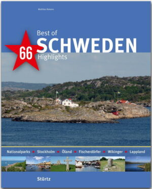 Mit einem herzlichen „hej och välkommen“ wird der Reisende in Schweden begrüßt. Das Land Schweden ist vielen auf Grund der zahlreichen Geschichten von Astrid Lindgren bekannt. Liebevoll beschrieb diese ihre Heimat Småland und prägte so die Vorstellung ihrer Leser von dem Land im hohen Norden. Doch Schweden hat so viel mehr zu bieten. Das größte der skandinavischen Länder ist so facettenreich, so unglaublich abwechslungsreich und bietet grandiose Sehenswürdigkeiten. „Best of Schweden“ stellt 66 Highlights vor, die Einblick geben in die Schönheit des schwedischen Königreiches. Eindrucksvolle Fotos von den langen, weißen Sandstränden an der Südküste, der traumhaften Westküste mit ihren schönen Schären und den unendlichen, weiten Fjällgebieten Lapplands zeigen die Vielfalt der einzigartigen schwedischen Landschaft. 30 Nationalparks mit tiefen, urwüchsigen Wäldern, klaren Seen und einer faszinierenden Artenvielfalt von Flora und Fauna machen den Stellenwert der Natur in Schweden deutlich. Sehenswerte Städte wie Stockholm, Karlskrona oder Visby mit historischen Bauwerken und jahrhundertealte Zeugnisse aus der Bronze- und der Wikingerzeit wie in Tanum an der Westküste oder in Eketorp auf der Insel Öland „erzählen“ spannend von der wechselvollen und hochinteressanten Geschichte Schwedens. Auch das intensive Lebensgefühl, welches sich in den Festlichkeiten des Jahres widerspiegelt, ist herausragend. Midsommar (Mittsommer) und Jul (Weihnachten), werden dabei in besonders ausgiebiger Weise zelebriert. 66 Highlights, die Land und Leute näher bringen und inspirieren, selber auf Entdeckungstour zu gehen. BEST OF … ist eine Bildbandreihe professionell fotografiert von renommierten Reisefotografen -Bis zu 200 Bilder auf 140 Seiten Sehr gutes Preis-Leistungs-Verhältnis Die 66 wichtigsten Sehenswürdigkeiten einer Destination vorgestellt in Wort und Bild Kenntnisreiche Texte Ausführliche Bildunterschriften Farbiger Lageplan zu jedem Highlight Detailliertes Register und Übersichtskarte GPS-Daten zum leichteren Auffinden der Highlights