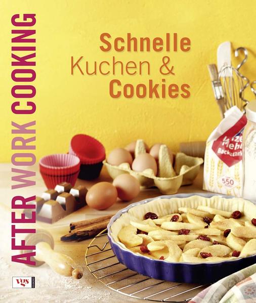 Backen macht Spaß, nur fehlt es oft an der Zeit, Familie und Freunde mit selbst gemachtem Kuchen zu verwöhnen. Doch süße Verführungen wie duftender Schokoladenkuchen, knusprige Haferkekse oder Gebäck mit frischem Obst können auch ohne großen Aufwand zubereitet werden. Nach dem bewährten "After Work Cooking"-Prinzip braucht man nur 15 bis 30 Minuten, um vielfältige Köstlichkeiten aus dem eigenen Backofen zu zaubern. Für besonders Eilige gibt es zudem wertvolle Tipps zu geschickter Vorratshaltung.