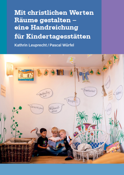 Die Kita Paul-Gerhard in Karlsruhe-Neureut hat ihren Räumen dazu christliche Werte und biblische Geschichten zugeordnet und die Raumgestaltung entsprechend ausgerichtet. Die Arbeitshilfe beschreibt das Vorgehen, die Konzeption, die religionspädagogische Umsetzung der biblischen Geschichten und vieles mehr.