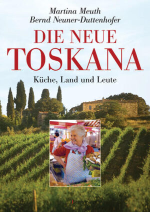 „Niemand kocht besser und vernünftiger“ Spiegel online Martina Meuth und Bernd (Moritz) Neuner-Duttenhofer zeigen in diesem Buch die moderne Toskana. Sie entführen den Leser in ihre Lieblingsorte: in versteckte Landgasthöfe, romantische Ferienwohnungen in Bauern- und Gutshäusern, urige Trattorien und Osterien sowie in die feinsten Spitzenrestaurants und Luxushotels. Sie stellen die neue toskanische Gemüse-, Fleisch- und Fischküche vor, besuchen junge Chocolatiers und Kaffeeröster, selbstbewusste Bäcker, Metzger und Winzer, denen es gelingt, dem überlieferten Wissen um die Herstellung bester Lebensmittel mit frischen Ideen einen neuen Glanz zu geben.