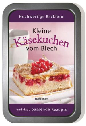 Unwiderstehliche Käsekuchen Einem köstlichen Stück Käsekuchen kann kaum jemand widerstehen. Für die verlockenden Käsekuchenrezepte in diesem Buch gilt das ganz besonders. Und was ist nicht alles zu finden - natürlich die traditionsreichen Klassiker, dann die saftigen mit unterschiedlichsten Früchten, die knusprigen mit Streuseln und die herrlich schokoladigen. Das passende Backblech wird gleich mitgeliefert wird, es kann also sofort losgebacken werden - freuen Sie sich auf den selbst gebackenen Genuss.