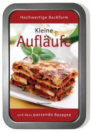 Duftend Knuspriges aus dem Backofen Aufläufe gehören zu den beliebtesten Gerichten, weil sie so gut schmecken und einfach zuzubereiten sind. Unter der goldgelben Kruste stecken immer wieder neue Überraschungen: Fleisch und Geflügel, Fisch und Meeresfrüchten oder Gemüse. Dieses Buch steckt voller verlockender Rezepte und für jeden Geschmack ist etwas dabei. Und dazu gibt es noch eine hochwertige Auflaufform, damit gleich losgelegt werden! Ausstattung: durchgehend vierfarbig bebildert